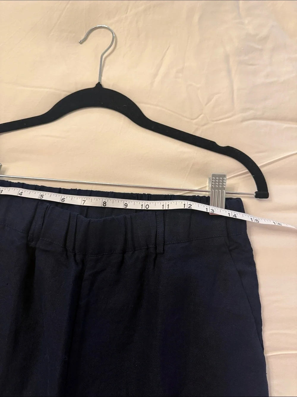 NWOT Quince Deep Navy Linen Pants with Side Pockets & One Back Pocket Small #333